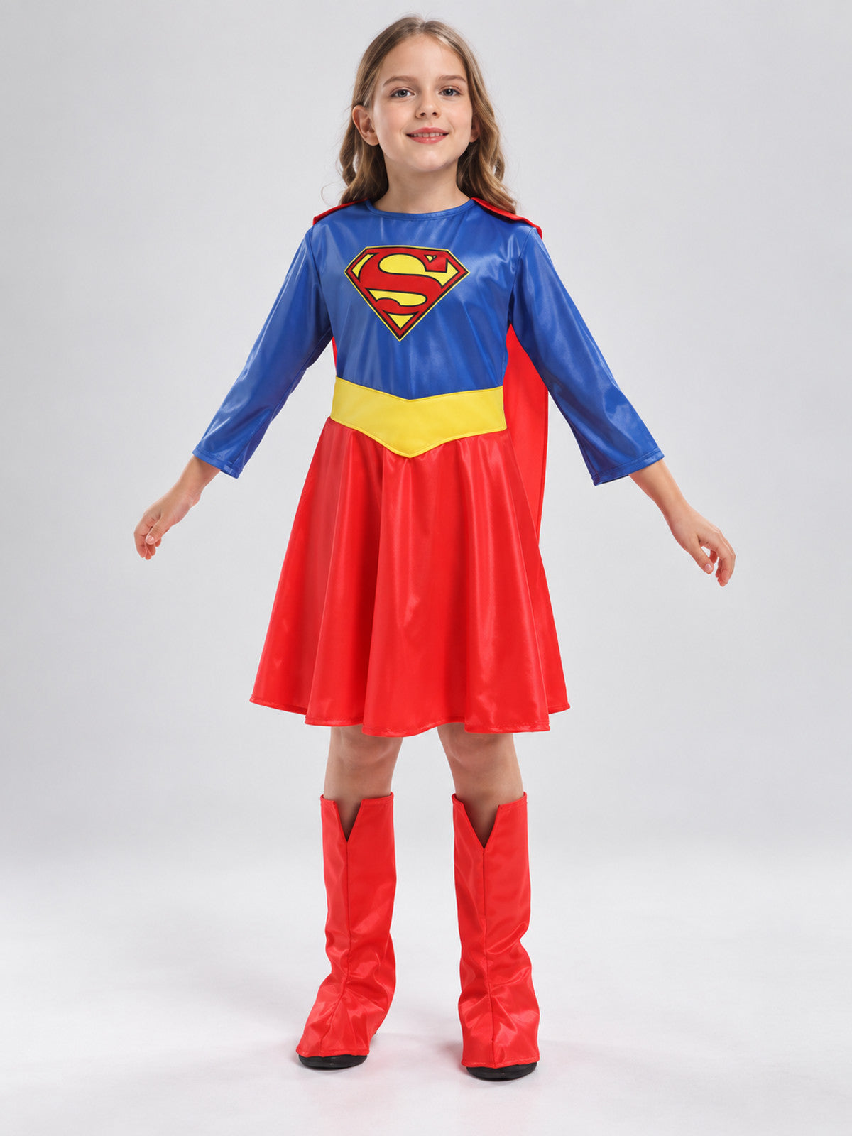 Kids' Superhero Carnival Costume with Cape and Belt