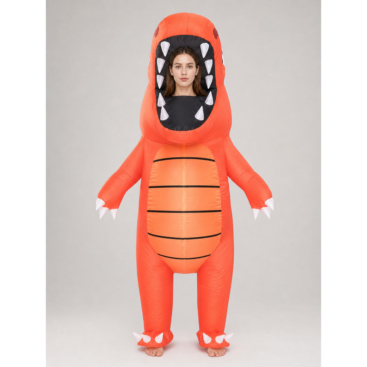Inflatable Dinosaur Costume for Parties front view