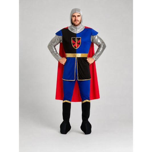Crusader Cosplay Costume with Hood and Cloak