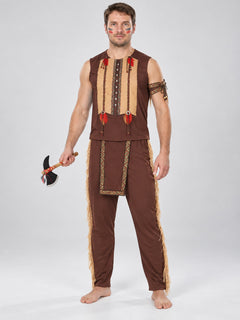 Fringed Indian Carnival Costume, Brown