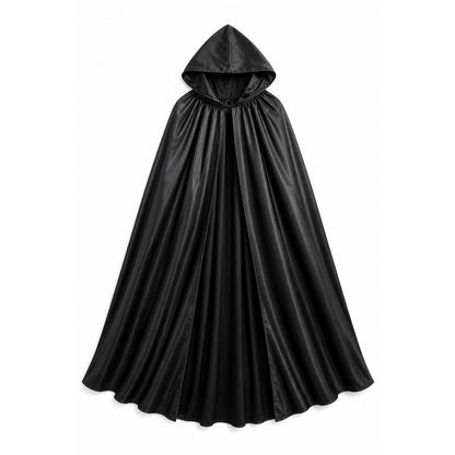 Black Hooded Halloween Costume Cloak
