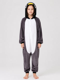 Husky Flannel Hooded Onesie Pajama