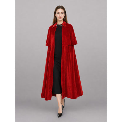 Red vampire costume cape for cosplay front view
