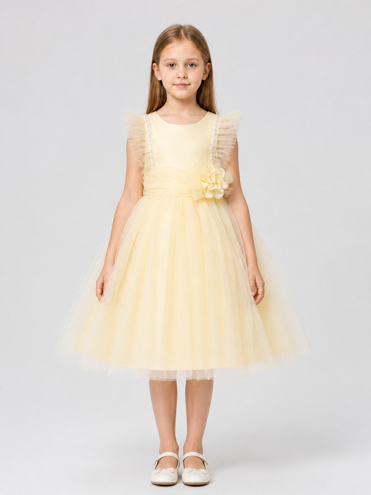 Formal Tutu Dress with a Multilayer Tulle Skirt on-model view