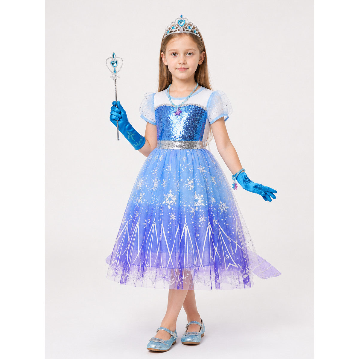 Snowflake Carnival Costume for Girls for Halloween and Cosplay main product view