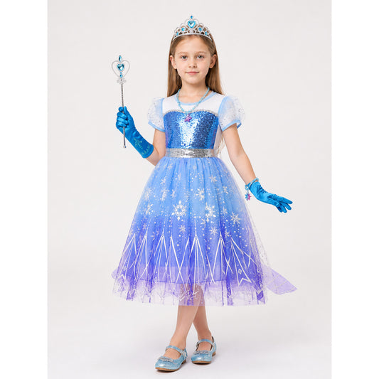 Snowflake Carnival Costume for Girls for Halloween and Cosplay main product view