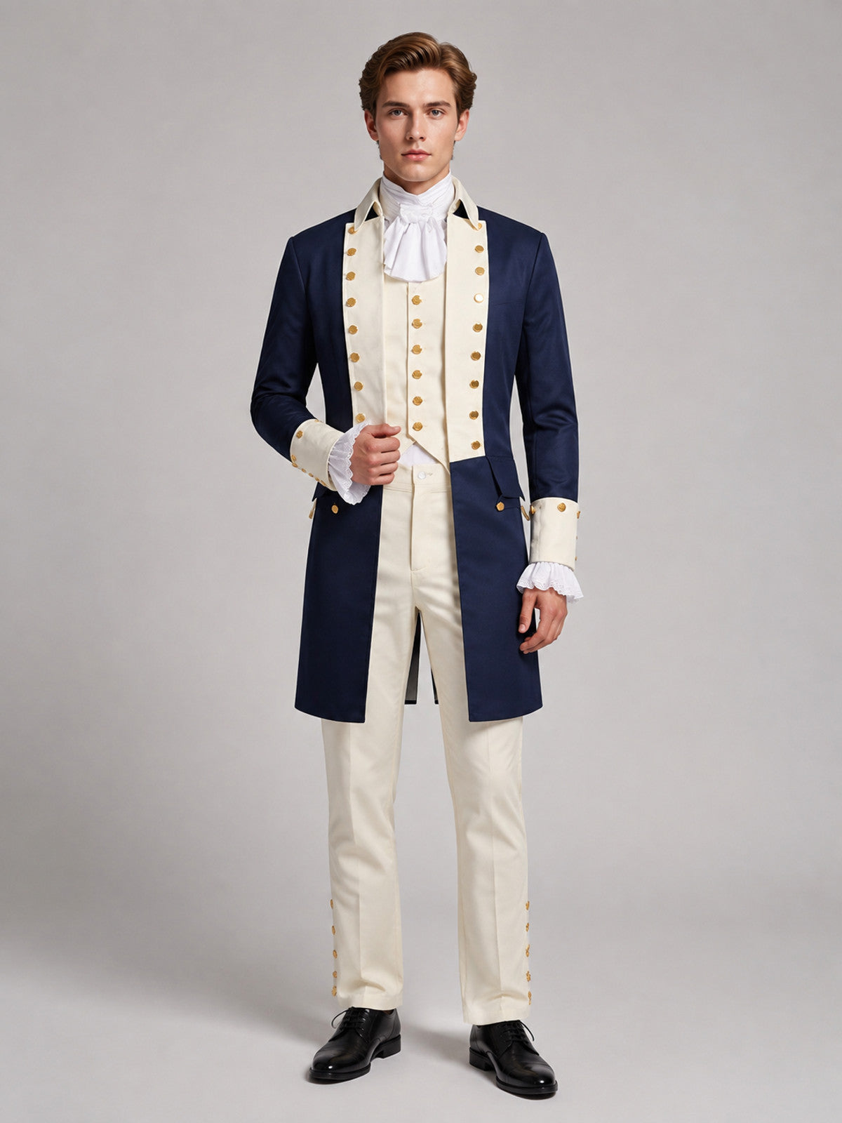 “European Prince” Embroidered Cosplay Costume on-model view