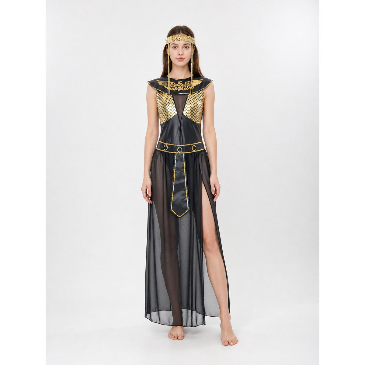 Cleopatra Cosplay Costume, Black and Gold