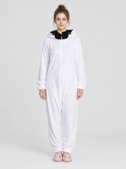 Insulated Hooded Kigurumi Pajama Jumpsuit with Tail