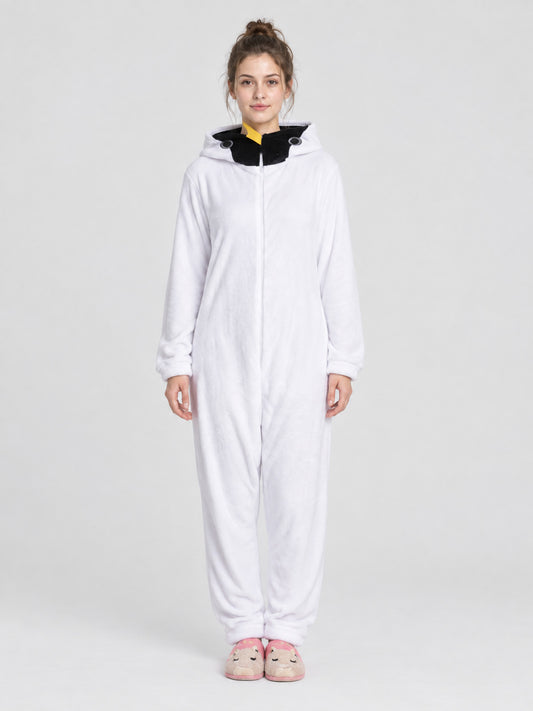 Insulated Hooded Kigurumi Pajama Jumpsuit with Tail