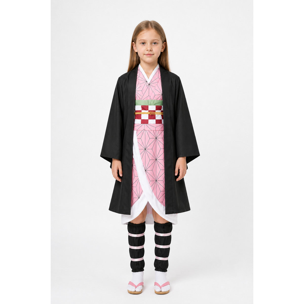 Nezuko Costume from the Anime Demon Slayer: Kimetsu no Yaiba, Black main product view