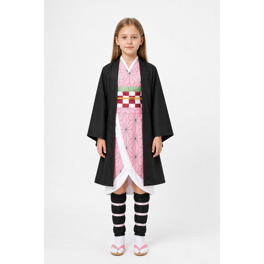 Nezuko Costume from the Anime Demon Slayer: Kimetsu no Yaiba, Black main product view