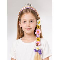 Rapunzel Halloween Carnival Headband with Flowers and Crown