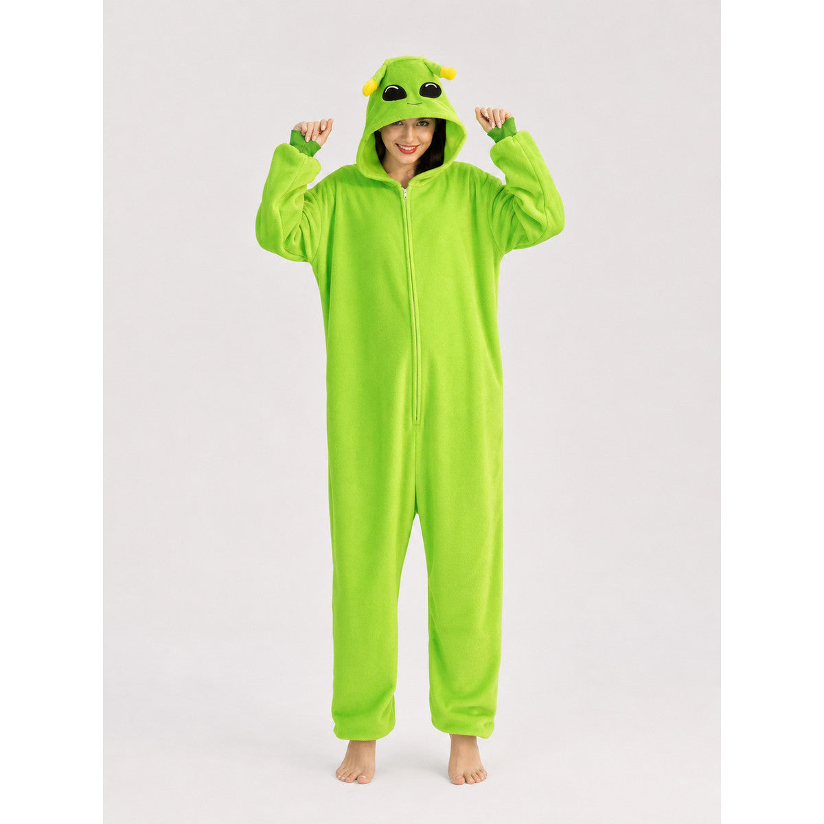 Alien Hooded Costume Jumpsuit