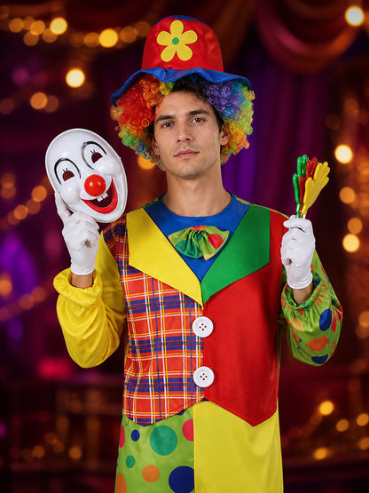 Printed Clown Jumpsuit for Cosplay and Carnival
