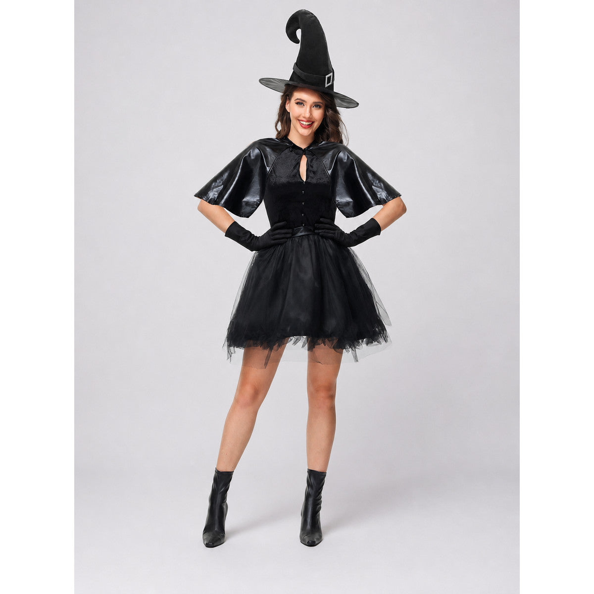 Halloween Costume: Black Dress with Cape