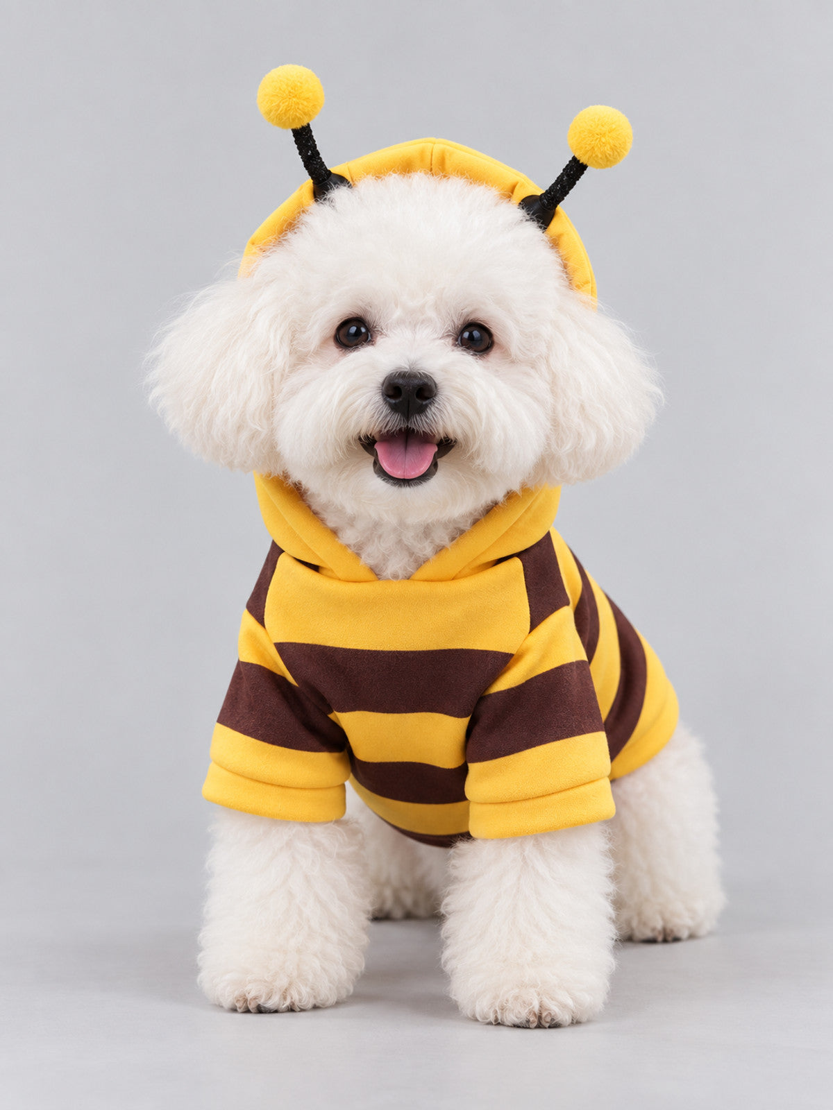 Bee hoodie costume for dogs and cats, yellow