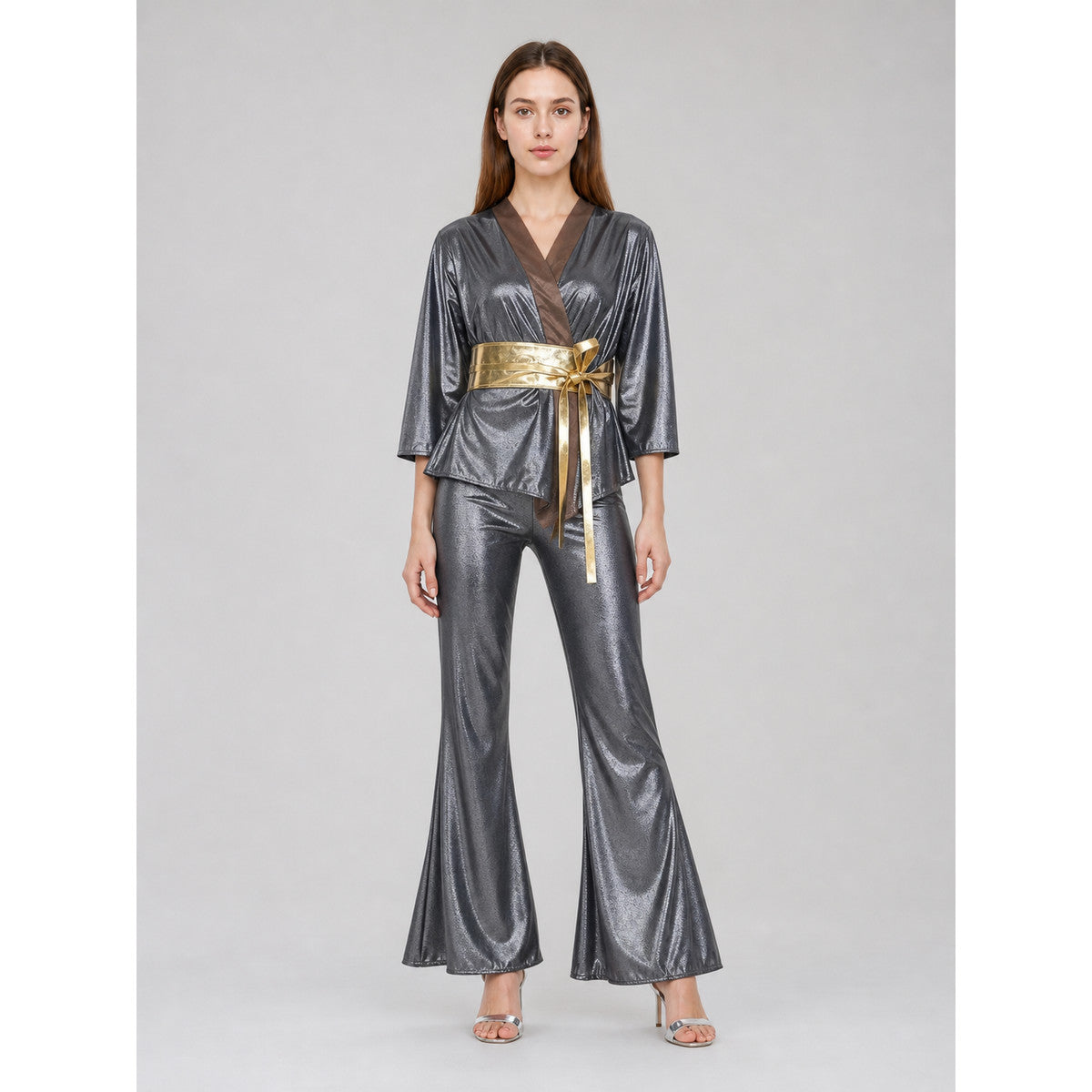 1970s Retro Disco Costume: Top, Pants, and Belt