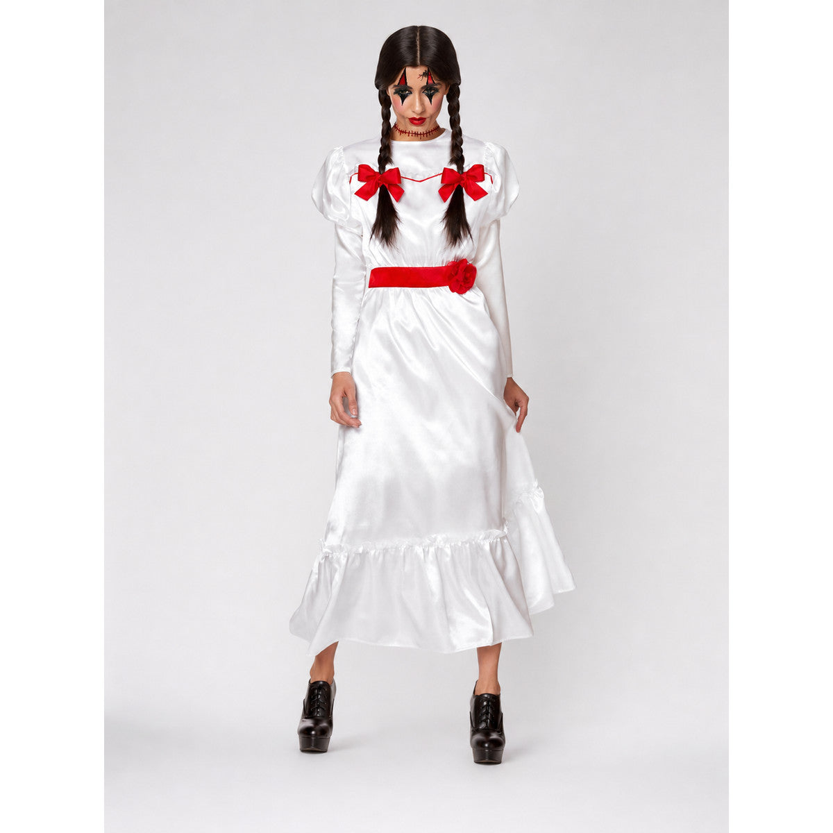 Annabelle Horror Movie Dress, White with Red