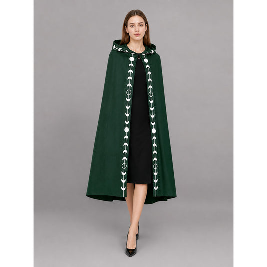 Green Hooded Carnival Cloak for Cosplay