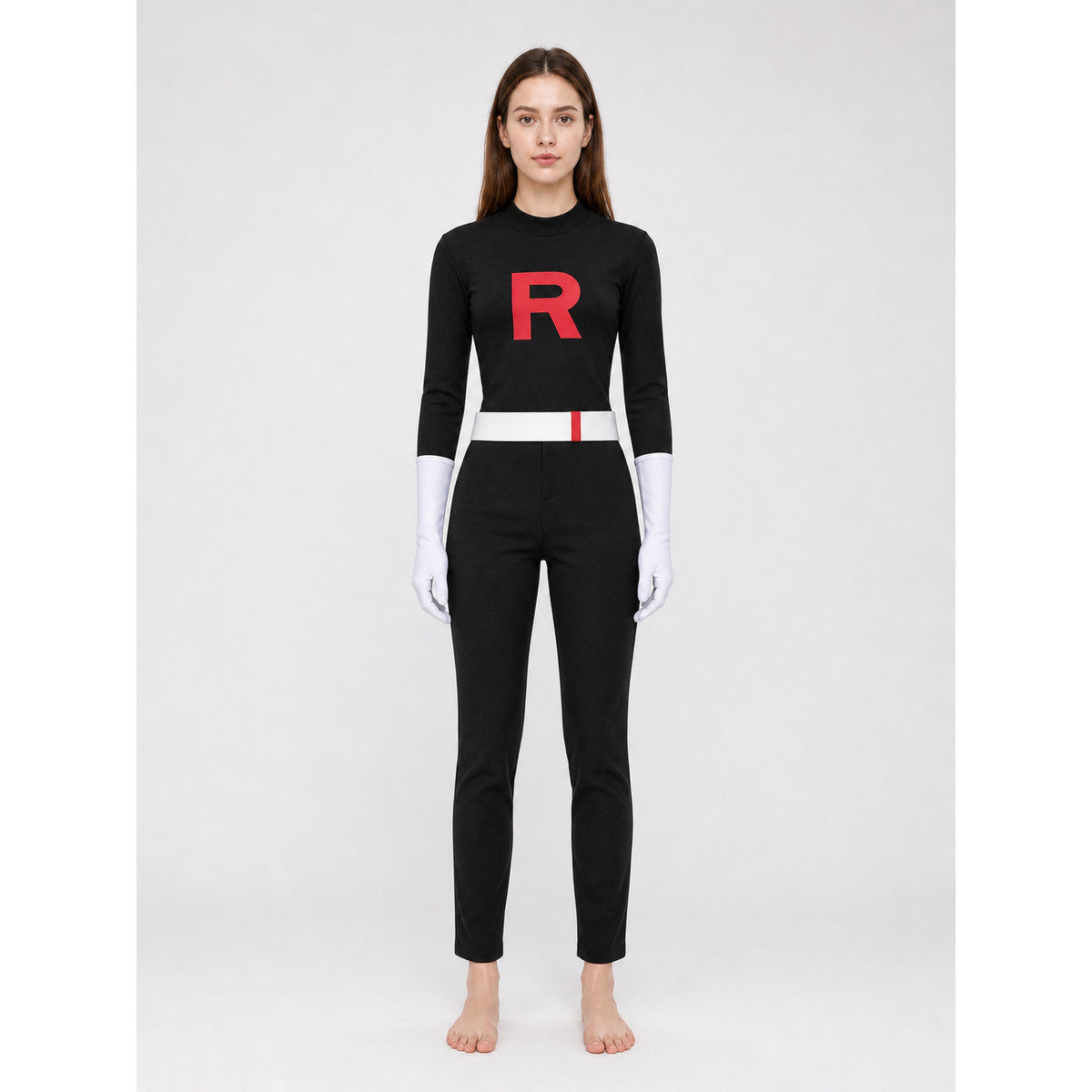 Cosplay Costume with White Belt and Gloves