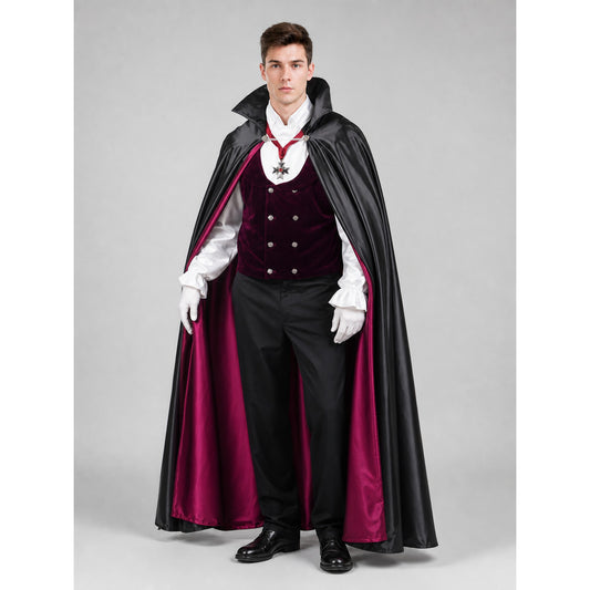 Vampire Costume: Cloak, Vest, Shirt, and Pants