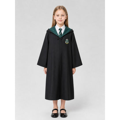 Wizard Costume: Hooded Robe with Tie on-model view