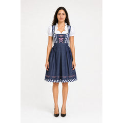 Bavarian-Style Dress with Corset and Puff Sleeves