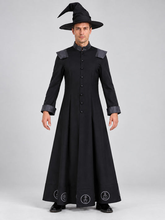 Wizard Costume Black with Robe and Hat