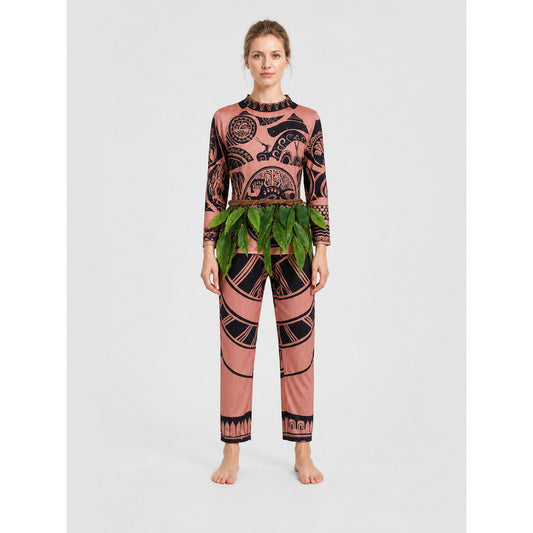 Maui “Moana 3” Cosplay Costume, Top and Pants on-model view
