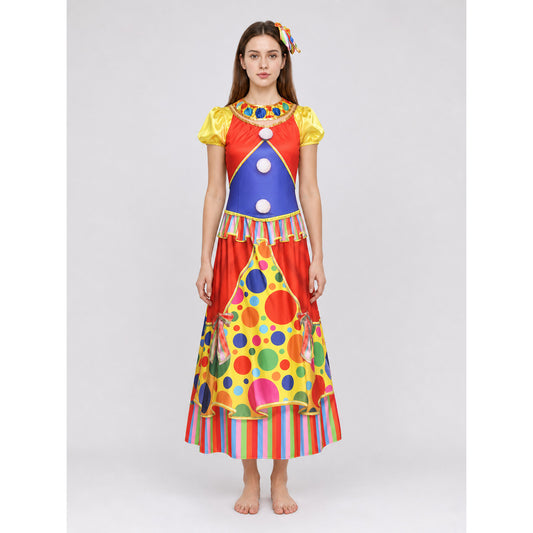 Clown Carnival Dress for Parties and Stage Performances