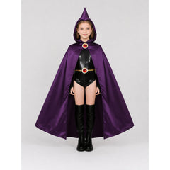 Raven Teen Titans Cosplay Costume with Cape