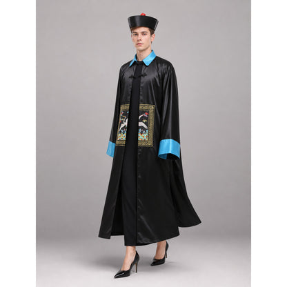 Ancient Chinese Style Costume: Black Robe and Hat