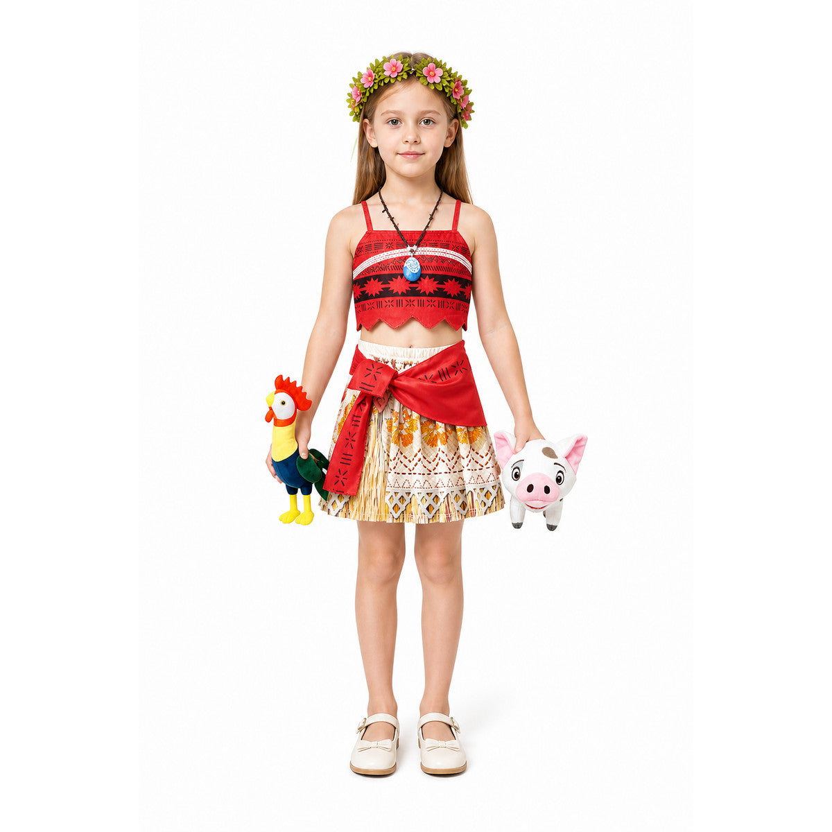 Children's carnival costume with an ethnic pattern and skirt main product view