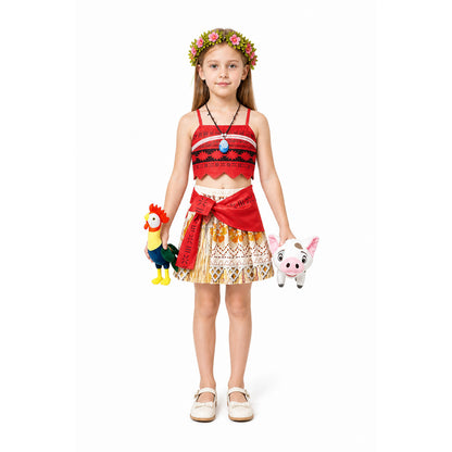 Children's carnival costume with an ethnic pattern and skirt main product view