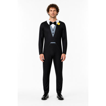 Nick Cosplay Jumpsuit, Tuxedo with Bow Tie