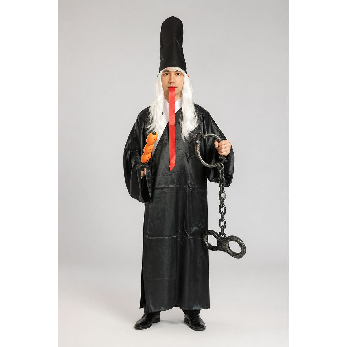 Black Zombie Costume with Robe and Top Hat main product view