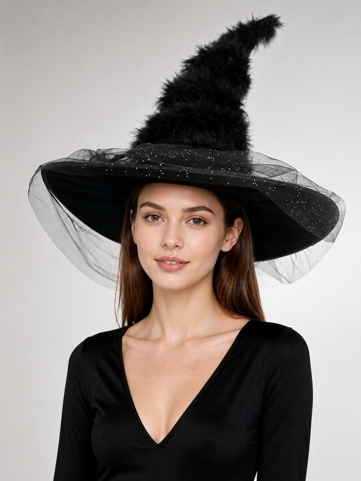 Halloween Witch Hat with Veil main product view