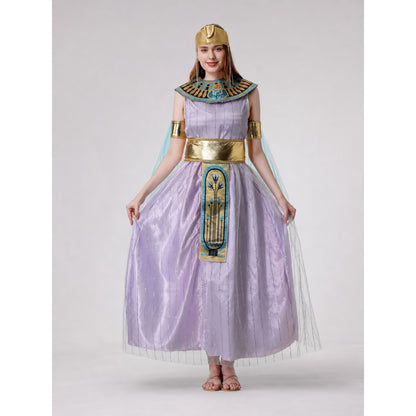 Cleopatra Costume with Long Dress and Egyptian Decorations