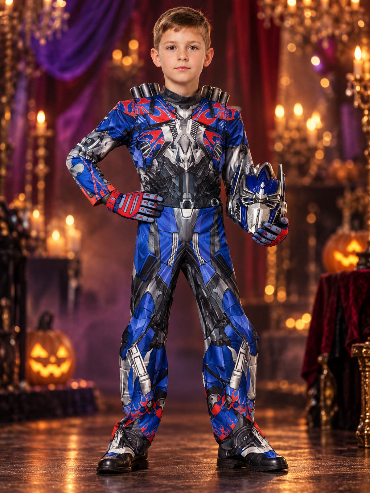 Kids' Robot Carnival Costume with Mask and Gloves