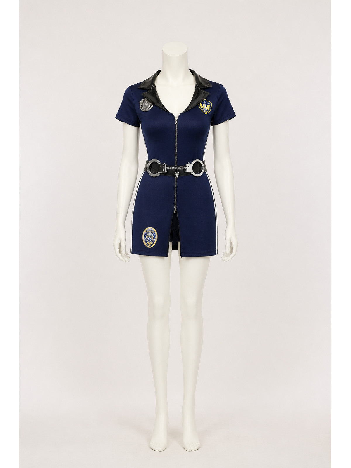 Dark Blue Short-Sleeve Police Costume