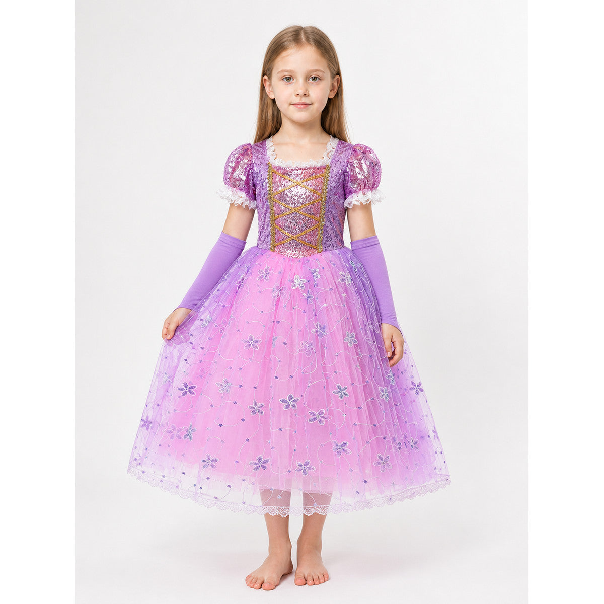 Pink and Purple Princess Halloween Carnival Costume main product view