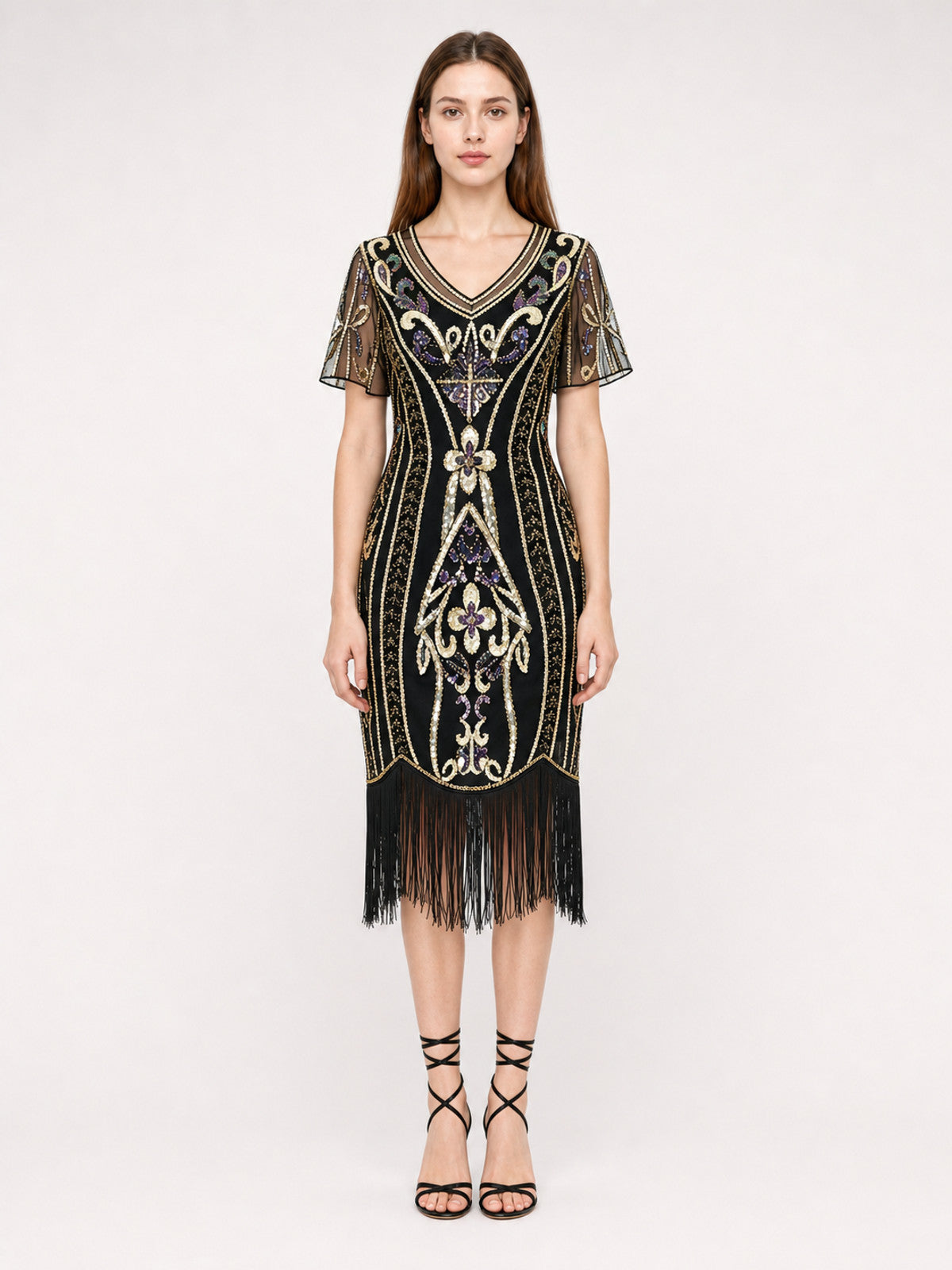 Art Deco-Style Fringe Cocktail Dress