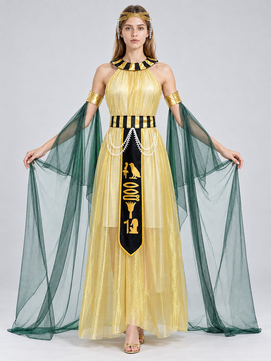 black egyptian_themed_carnival_costume_dress_cape_accessories product image