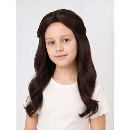Long Wavy Brown Carnival Wig main product view