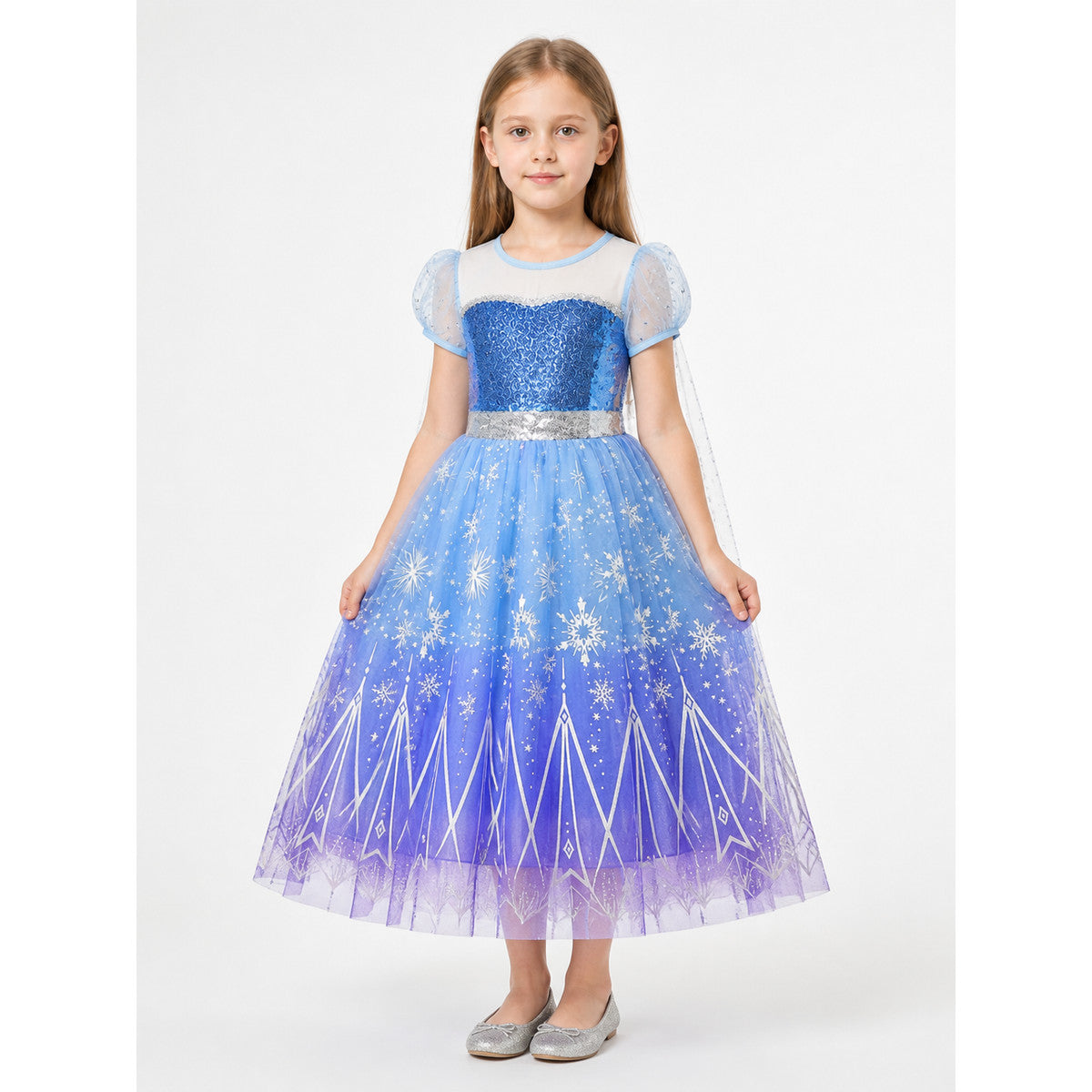 White and Blue Princess Costume for Halloween