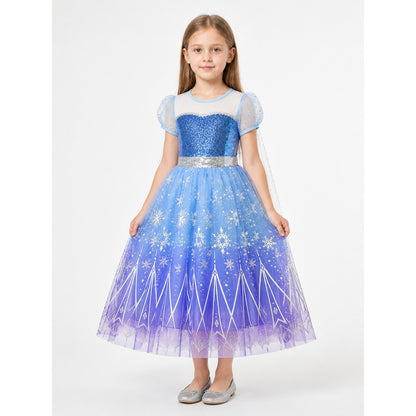 White and Blue Princess Costume for Halloween