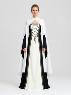 Retro Dress with Cape, Medieval Costume