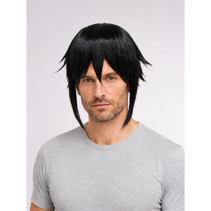 Short Black or Light Gold Carnival Wig main product view