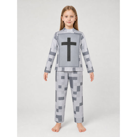 Kids' MC Character Costume for Parties and Cosplay front view